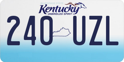 KY license plate 240UZL