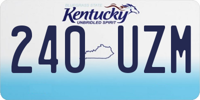 KY license plate 240UZM