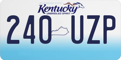 KY license plate 240UZP