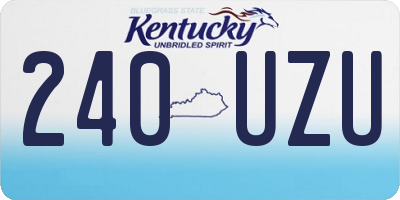 KY license plate 240UZU