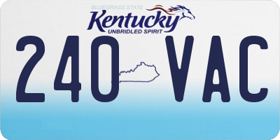 KY license plate 240VAC