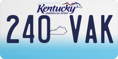 KY license plate 240VAK