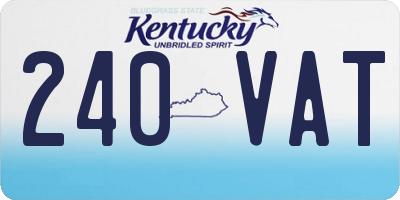 KY license plate 240VAT