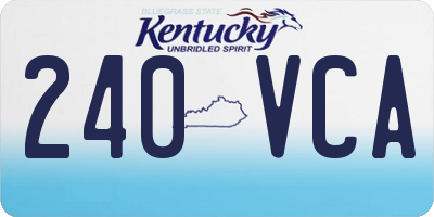 KY license plate 240VCA