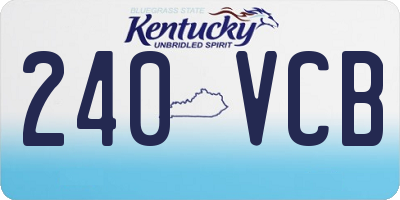KY license plate 240VCB