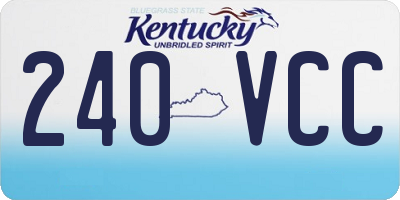 KY license plate 240VCC