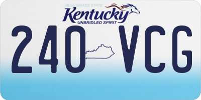 KY license plate 240VCG