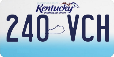 KY license plate 240VCH