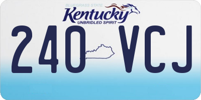 KY license plate 240VCJ