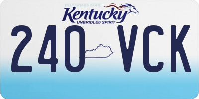 KY license plate 240VCK