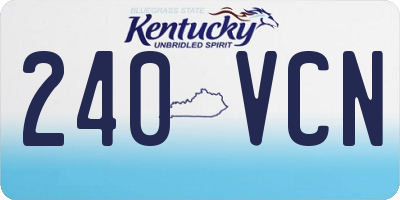KY license plate 240VCN