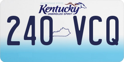 KY license plate 240VCQ