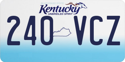 KY license plate 240VCZ