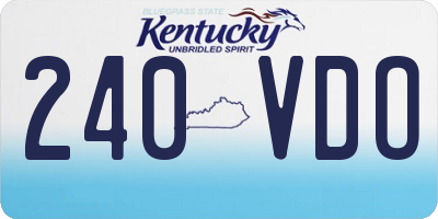 KY license plate 240VDO