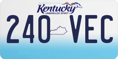 KY license plate 240VEC