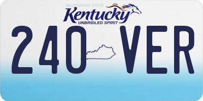 KY license plate 240VER