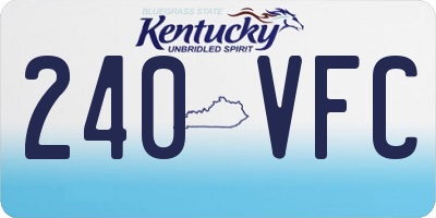 KY license plate 240VFC