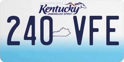KY license plate 240VFE
