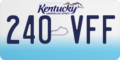 KY license plate 240VFF