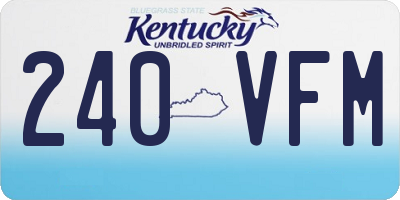 KY license plate 240VFM