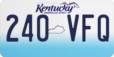 KY license plate 240VFQ