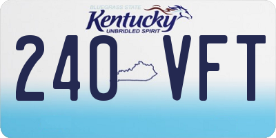 KY license plate 240VFT