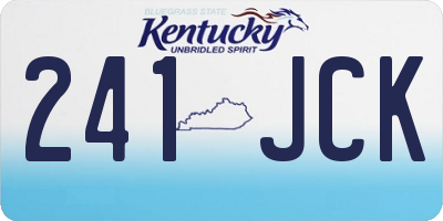 KY license plate 241JCK