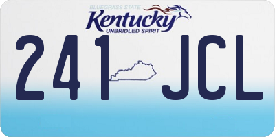 KY license plate 241JCL