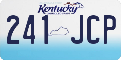 KY license plate 241JCP