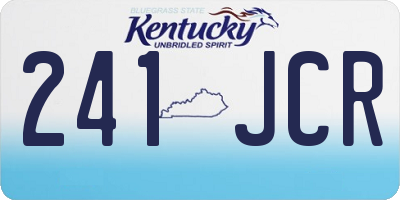 KY license plate 241JCR