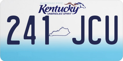 KY license plate 241JCU
