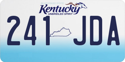 KY license plate 241JDA