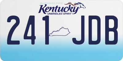 KY license plate 241JDB