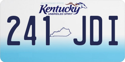 KY license plate 241JDI