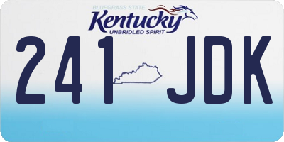 KY license plate 241JDK