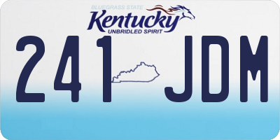 KY license plate 241JDM