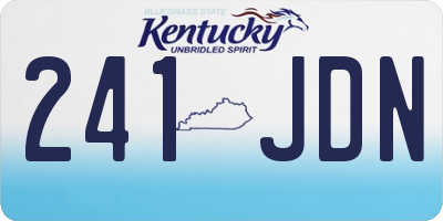 KY license plate 241JDN