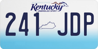 KY license plate 241JDP