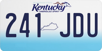 KY license plate 241JDU