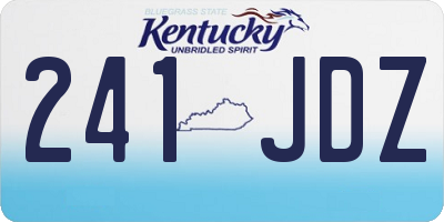 KY license plate 241JDZ