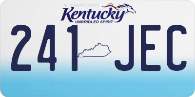 KY license plate 241JEC