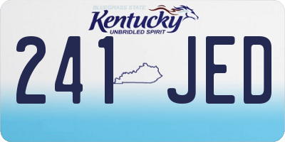 KY license plate 241JED
