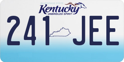 KY license plate 241JEE