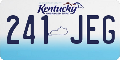 KY license plate 241JEG