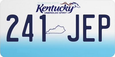 KY license plate 241JEP