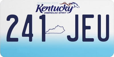 KY license plate 241JEU
