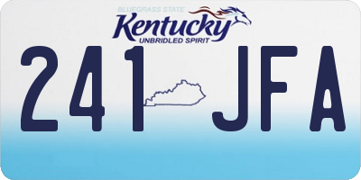KY license plate 241JFA