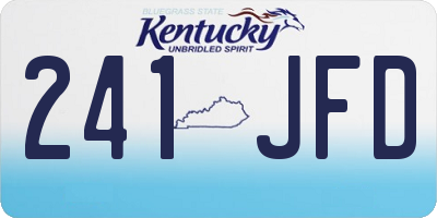KY license plate 241JFD