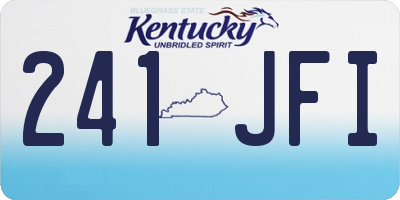 KY license plate 241JFI