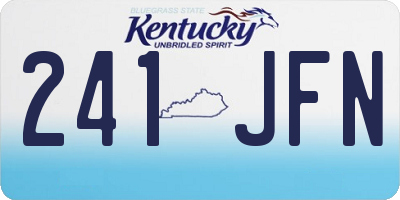 KY license plate 241JFN
